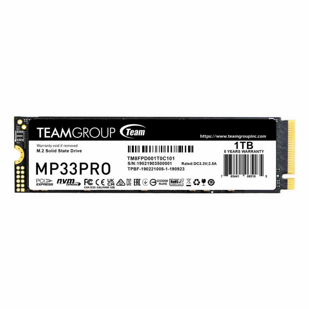 TEAM,MP33,PRO,1TB,M.2,2280,NVMe,PCIe,Gen3,x4,SSD,#TM8FPD001T0C101